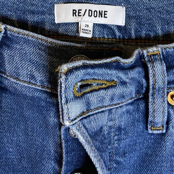 Re/Done 90's High Rise Ankle Crop with Raw Hem Size 29 - Picture 7 of 8